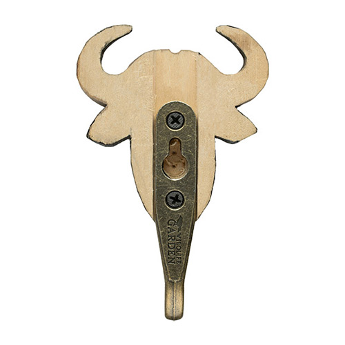 Patère Bufle africain, vue de derrière