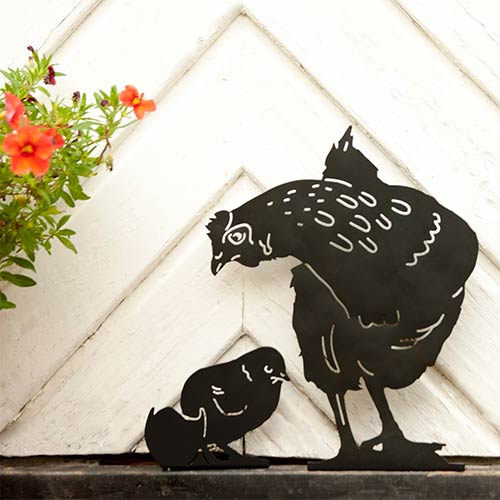 Silhouette Küken mit Ei