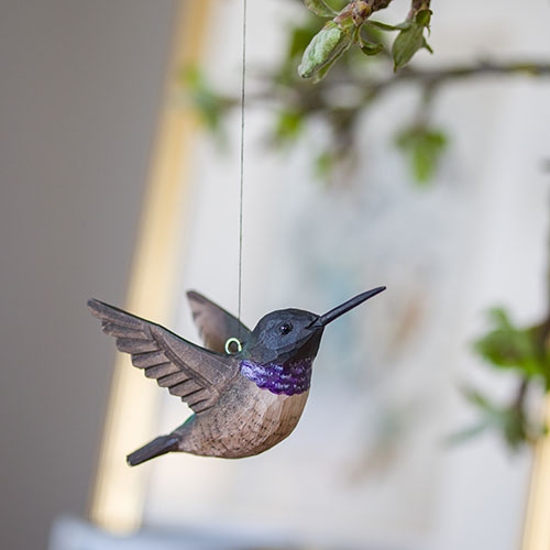Maison pour colibri 2022 pour l'extérieur en bois à suspendre pour  décoration de jardin
