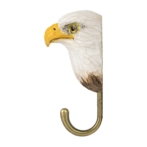 Hand Carved Hook Bald Eagle Wildlife Garden