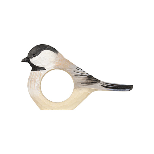 Rond de Serviette Mésange Nonnette, vue latérale