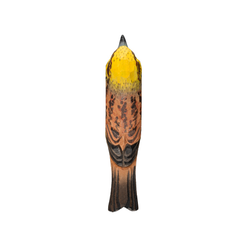 Napkin Ring Yellowhammer, hand carved decoration for napkins, made of wood, painted in environmentally friendly colours, above
