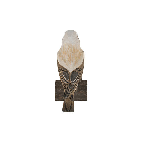 DecoBird Northern Wheatear, hand carved wooden bird painted with environmentally friendly colours, back