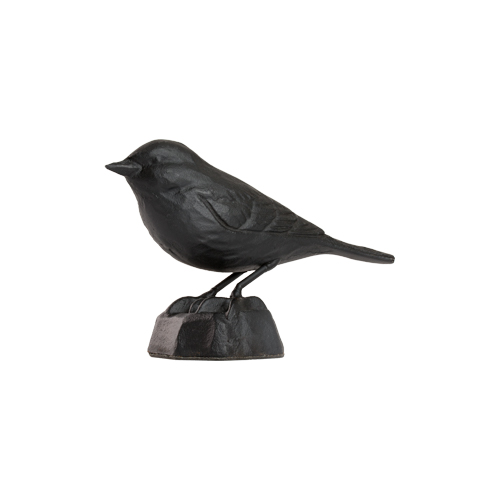 Moineau en fonte se tenant debout
