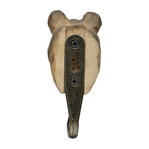 Hand Carved Hook Quokka, decor hook made from solid wood, painted with environmentally friendly colours, back