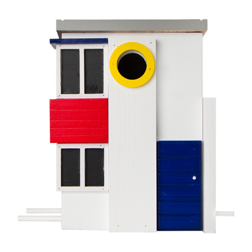 Multiholk De Stijl, mangeoire en bois, peinte avec des couleurs respectueuses de l'environnement