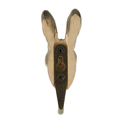 Hand Carved Hook Mountain Hare, decor hook made from solid wood, painted with environmentally friendly colours, back