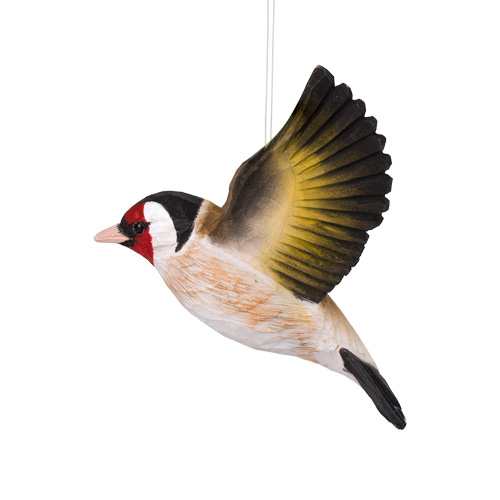DecoBird Chardonneret Élégant volant, vue latérale