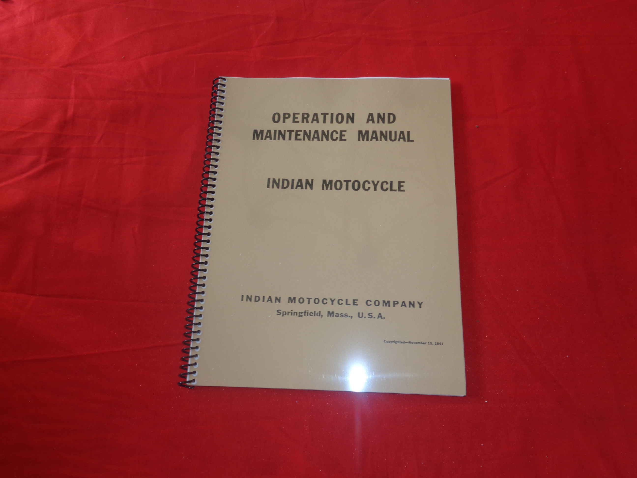 Operation & Maintenance manual Indian 741 & 640