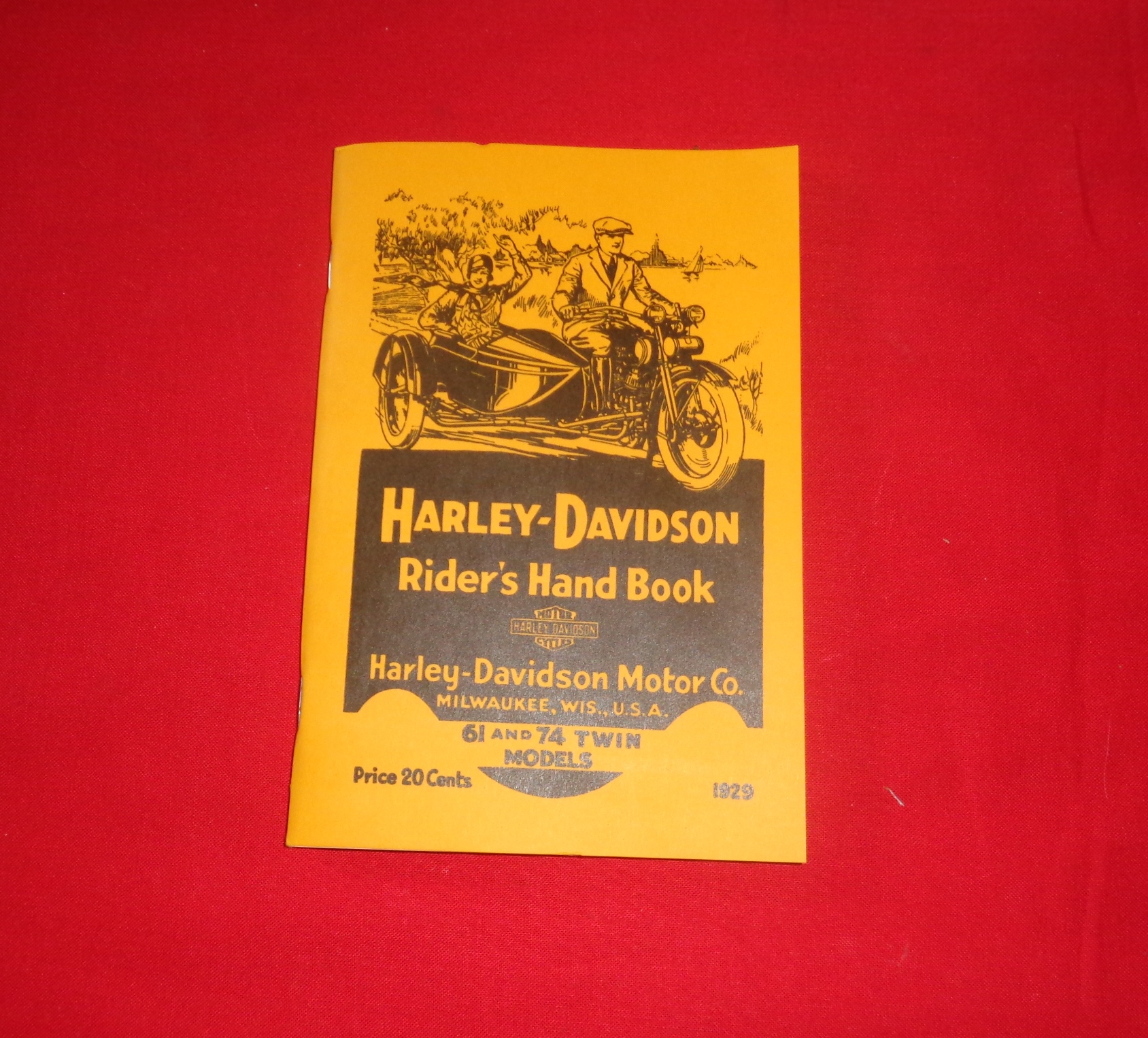 Riders Hand Book Harley J JD 1915-29 61" & 74" Twin