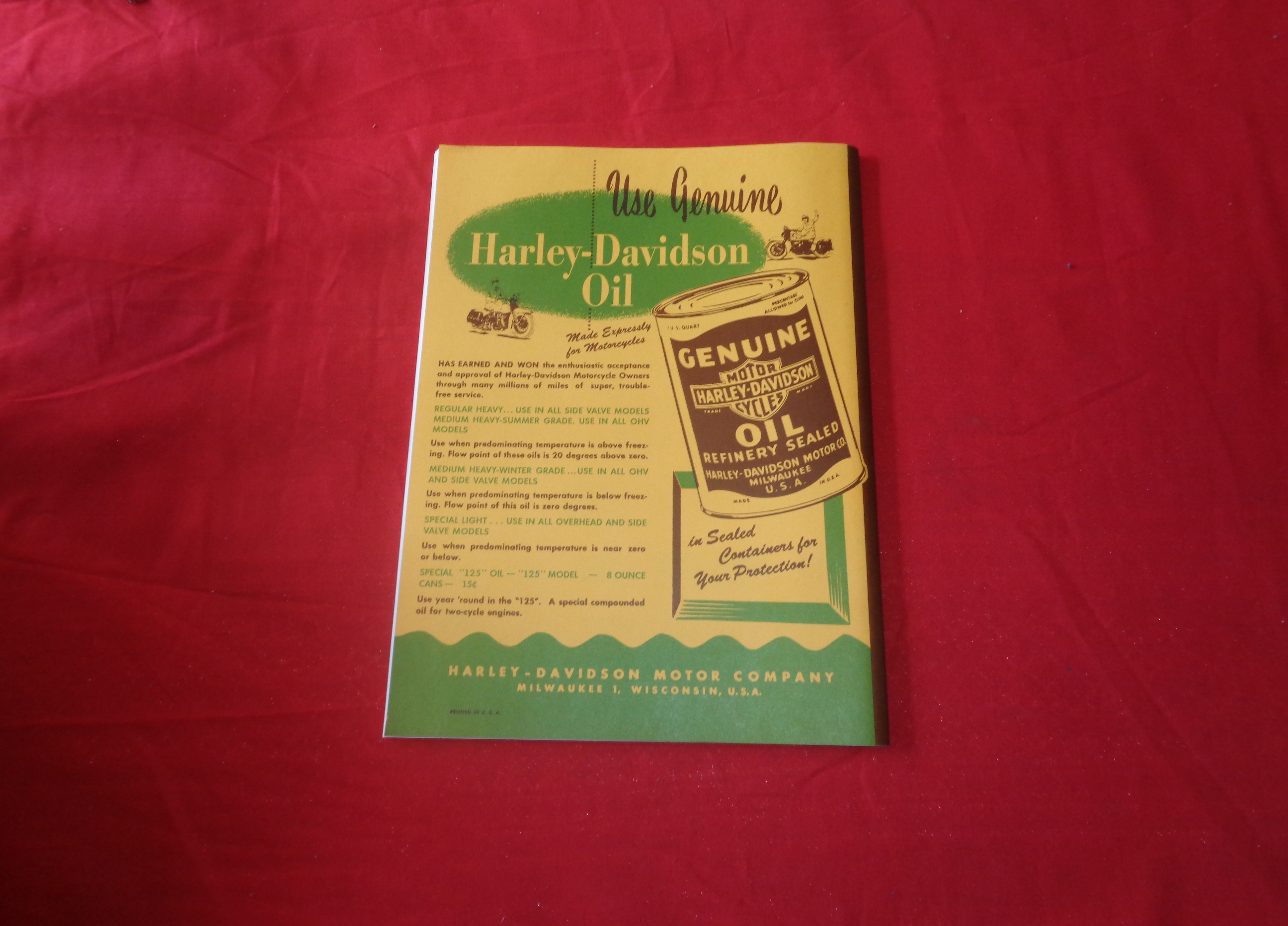 Spare parts list Harley 1940-50 45" & servi-cars