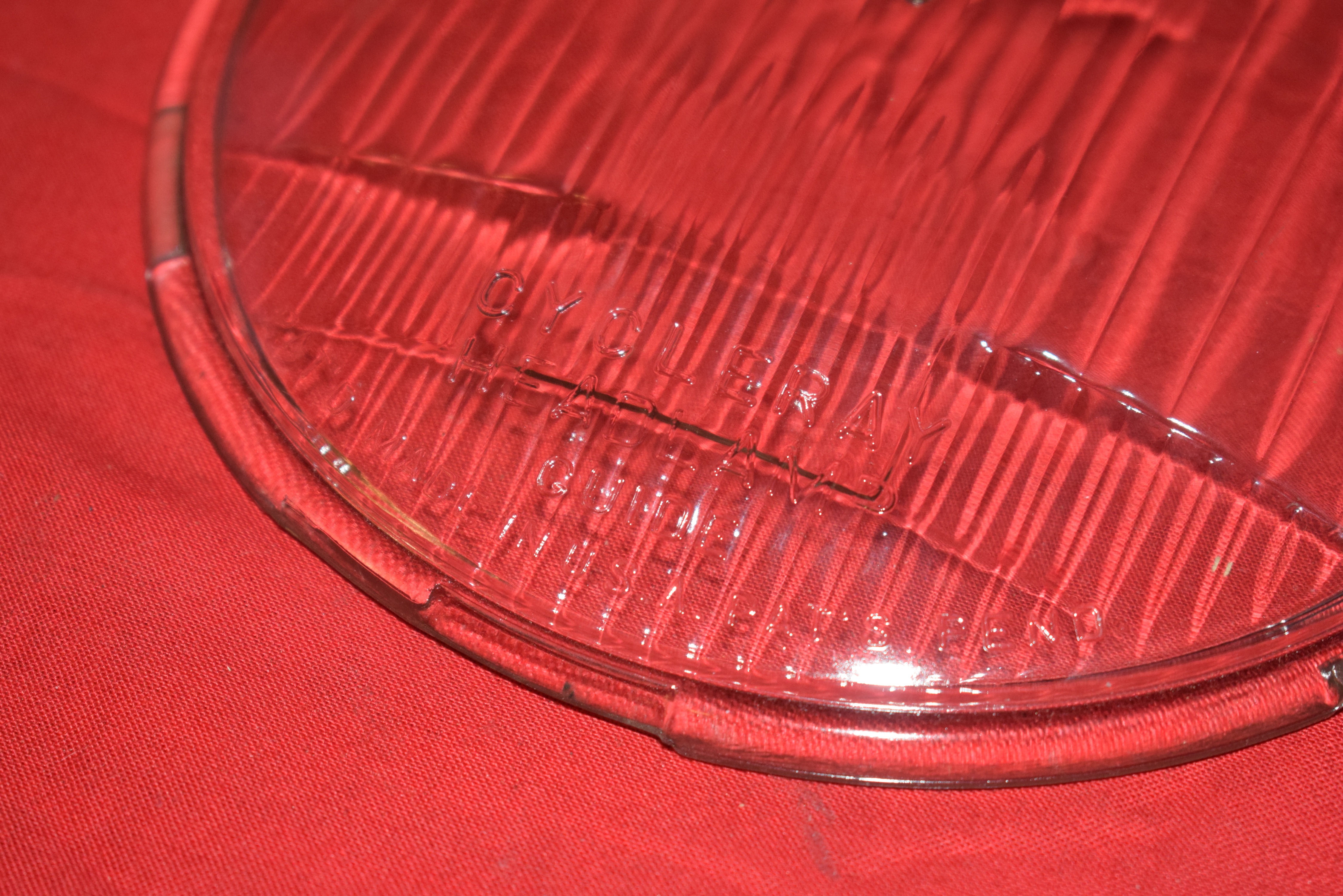 Head Lamp Lense Cycle ray exact Replica 1935-52 - 2