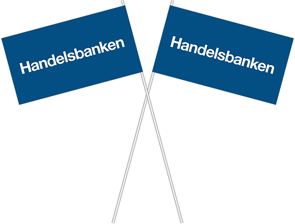 Flagga papper, blå