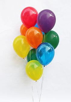 Ballonger i olika färger 