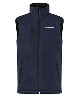 Softshellväst herr Navy, vadderad