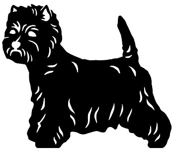 Grupp 3 - FCI  nr. 85  / West Highland White Terrier (Siluett)