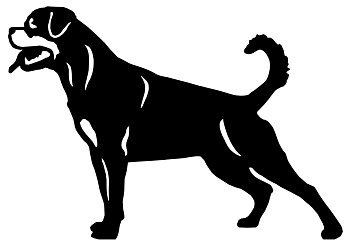 Grupp 2 - FCI nr. 147 / Rottweiler (Siluett)