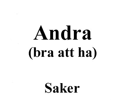 ANDRA Saker