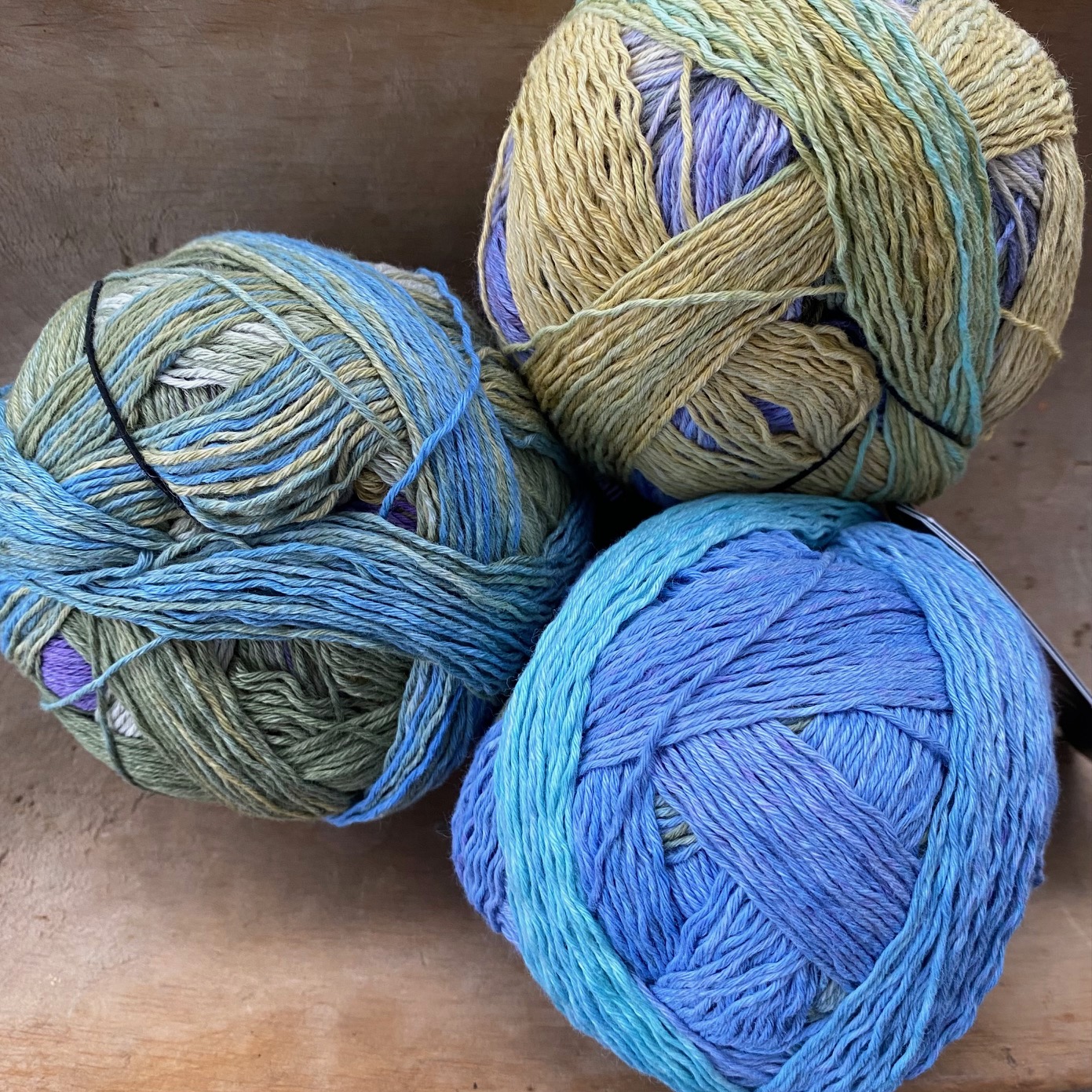 Bomullsgarn Schoppel - Zauberball Cotton  blågrön - House of Hildur