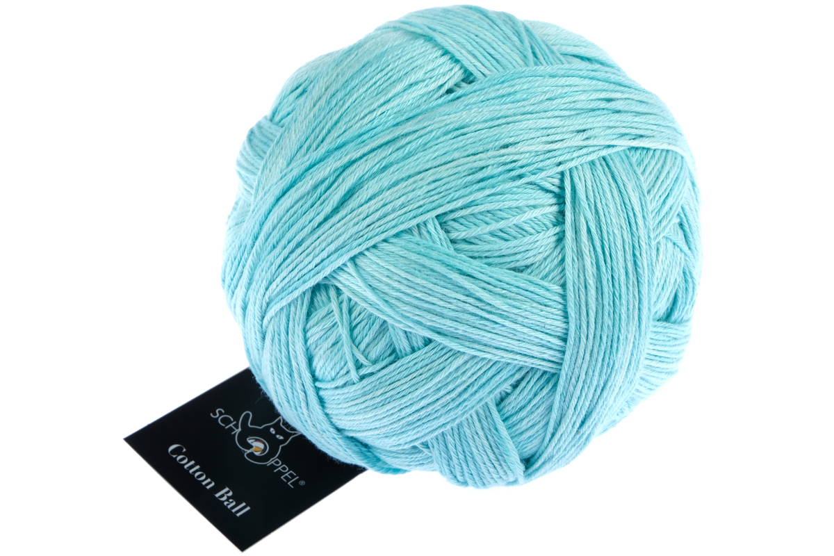 Bomullsgarn Schoppel - Cotton Ball turkos - House of Hildur