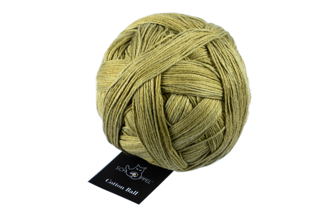 Bomullsgarn Schoppel - Cotton Ball grön - House of Hildur
