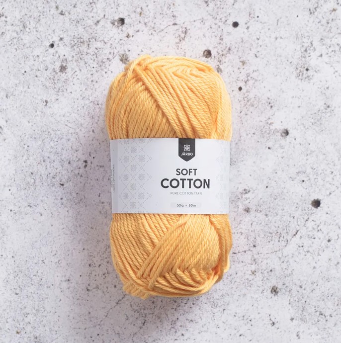 Bomullsgarn Järbo - Soft Cotton gul - House of Hildur