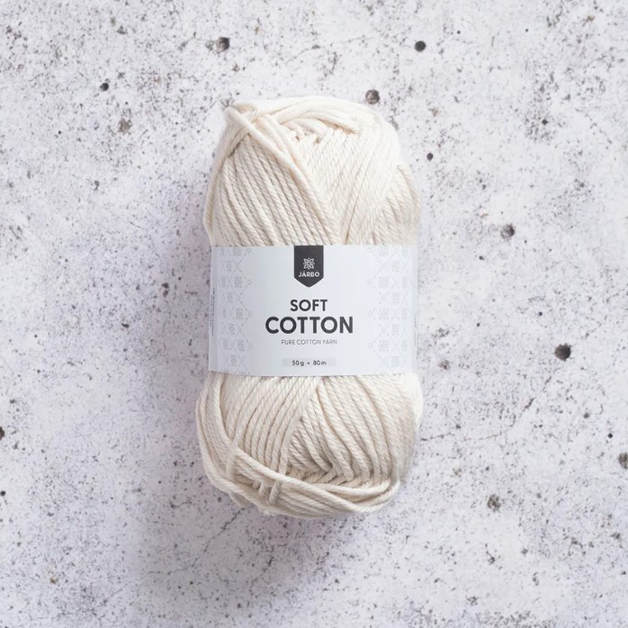 Bomullsgarn Järbo - Soft Cotton naturvit - House of Hildur