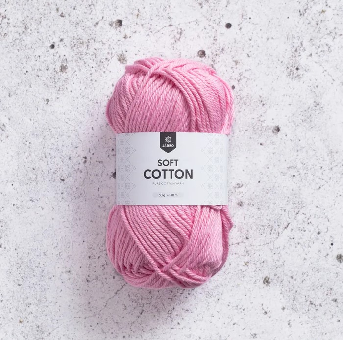Bomullsgarn Järbo - Soft Cotton rosa - House of Hildur