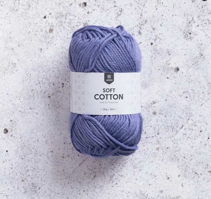 Bomullsgarn Järbo - Soft Cotton Lila - House of Hildur