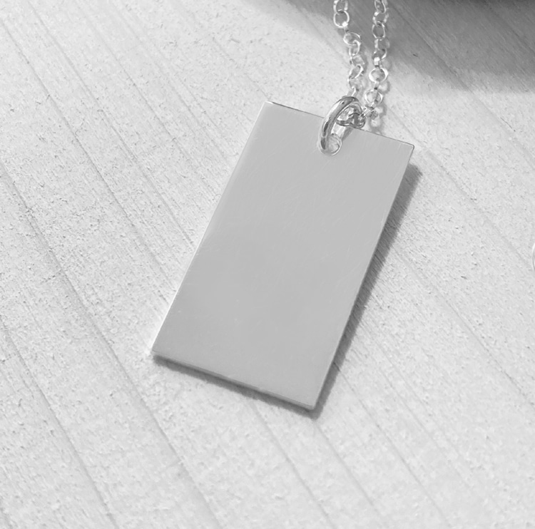 Dogtag, halskjede for barn med gravering - Sølv - 2