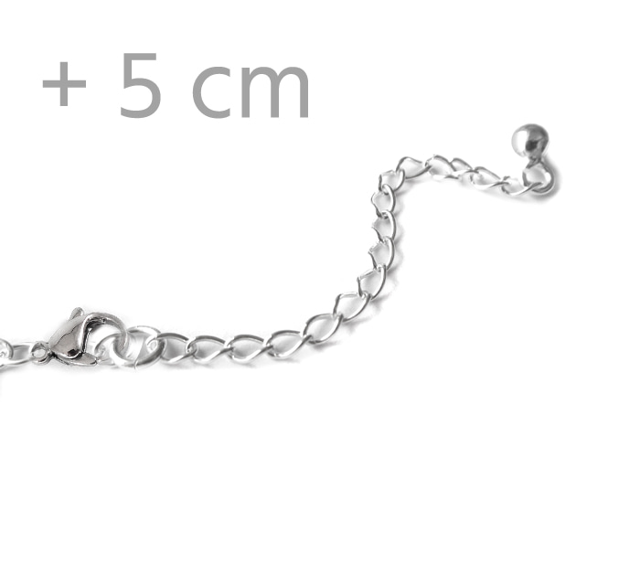 Sterling hopea palloketju 30-65 cm - 3