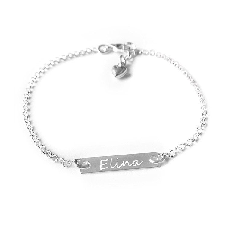 silver armband med gravyr