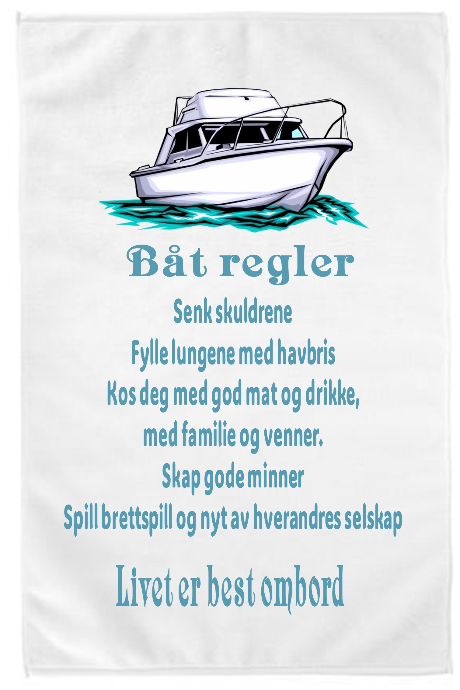 Kjøkkenhåndkle båt 2