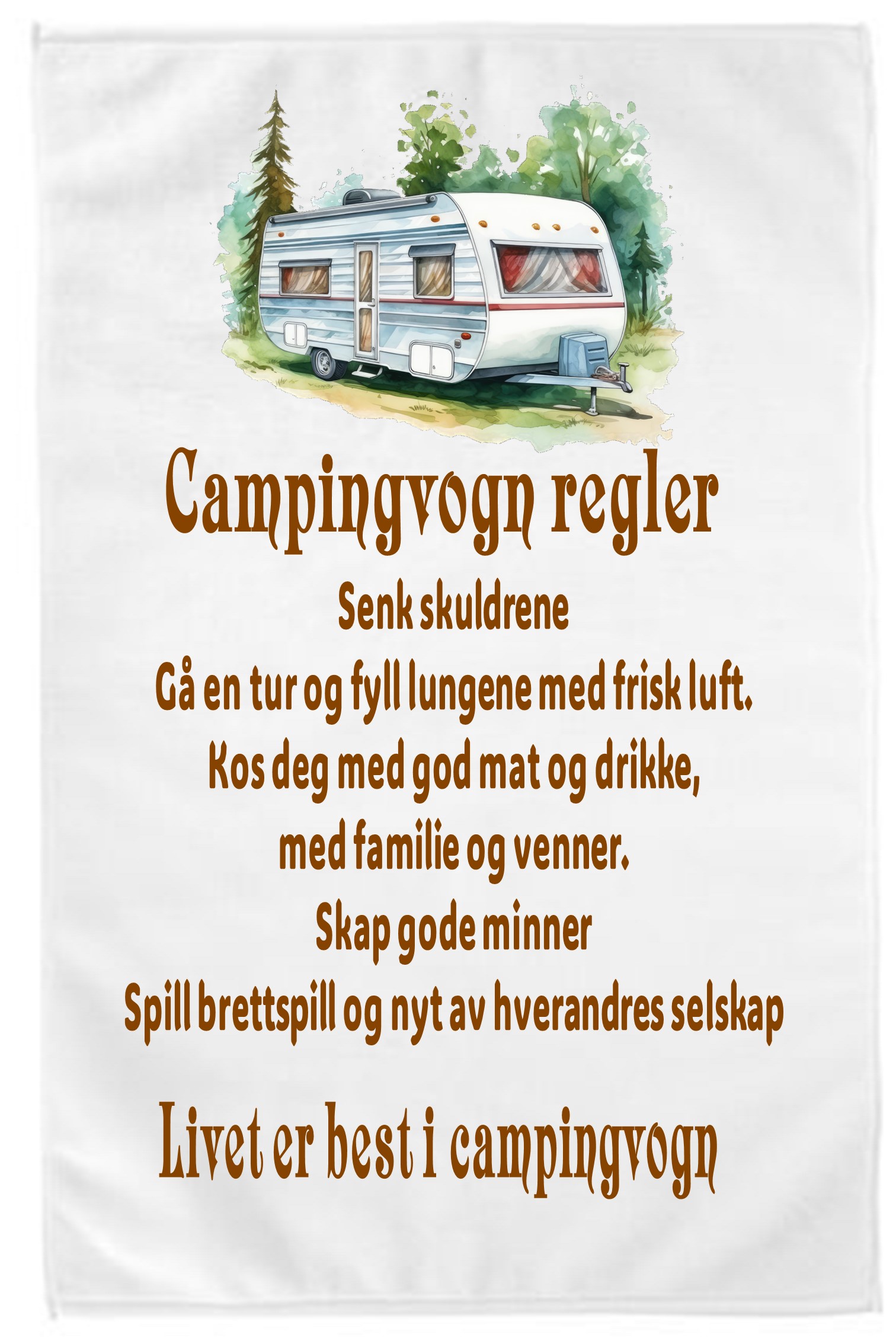 Kjøkkenhåndkle Campingvogn 1
