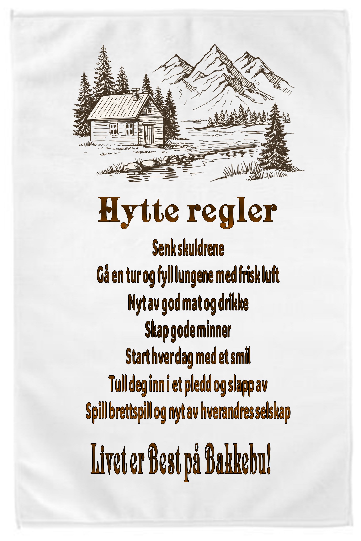Kjøkkenhåndkle  Hytte 1