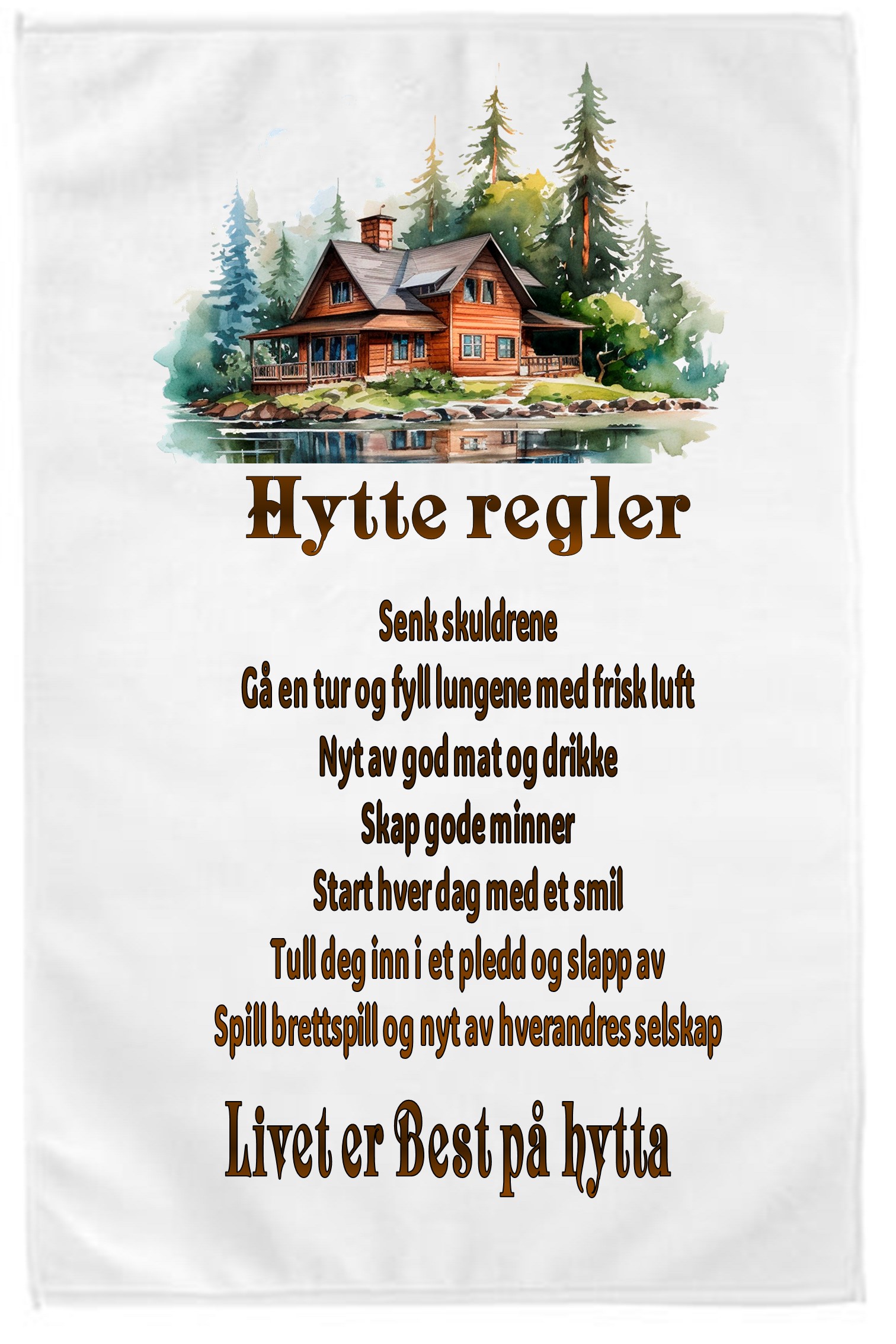 Kjøkkenhåndkle  Hytte 2