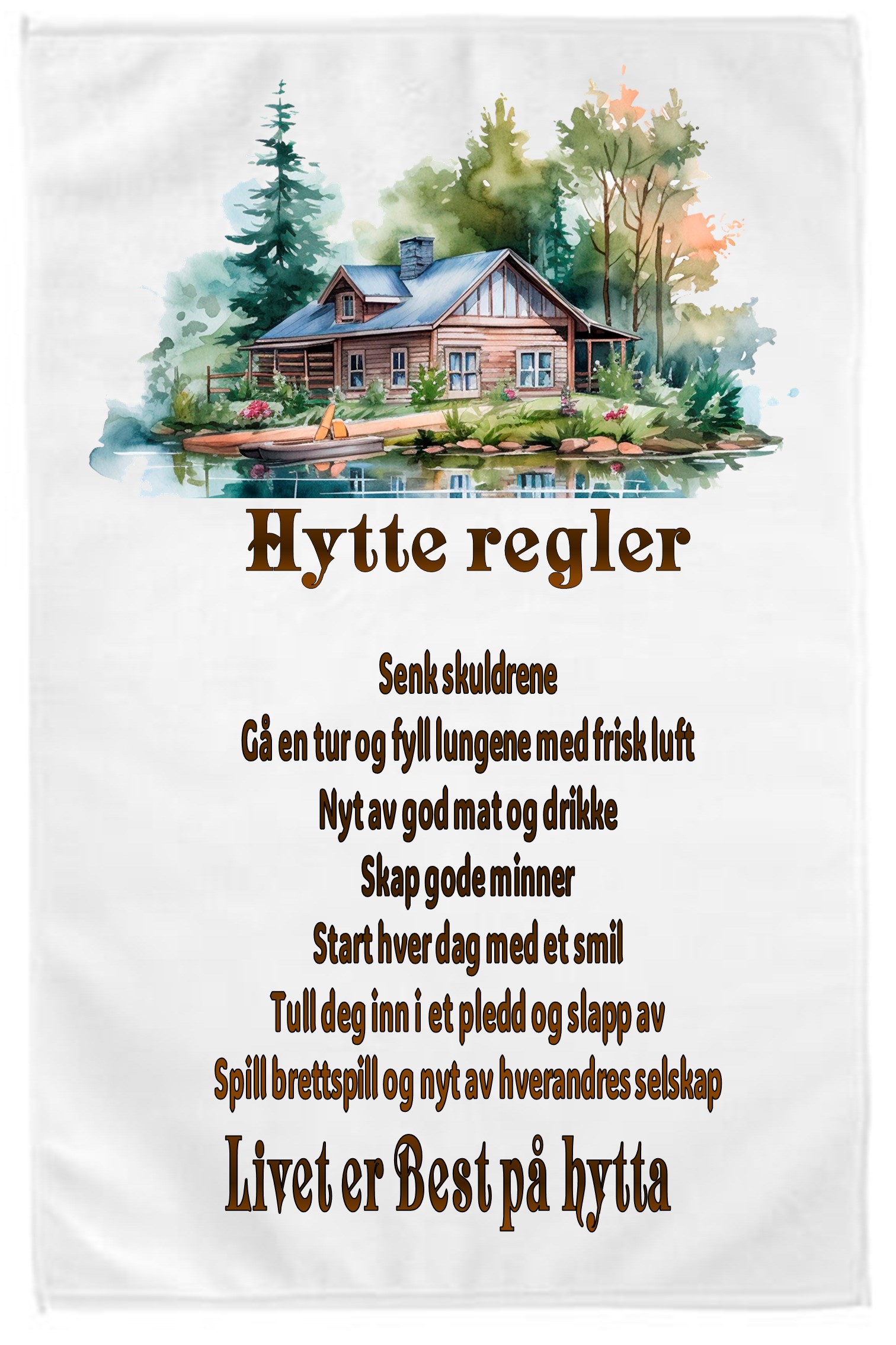 Kjøkkenhåndkle  Hytte 4