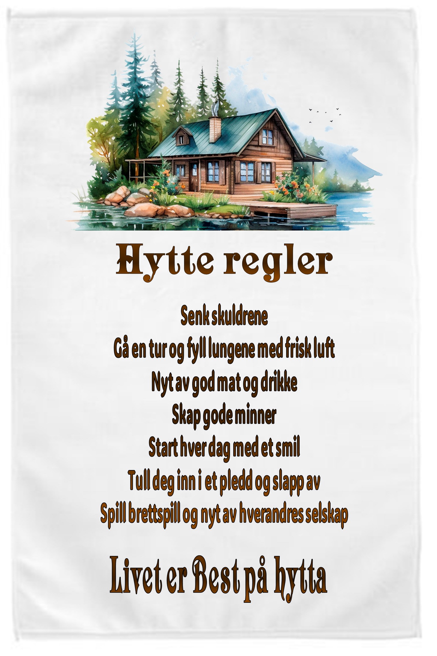 Kjøkkenhåndkle  Hytte 5