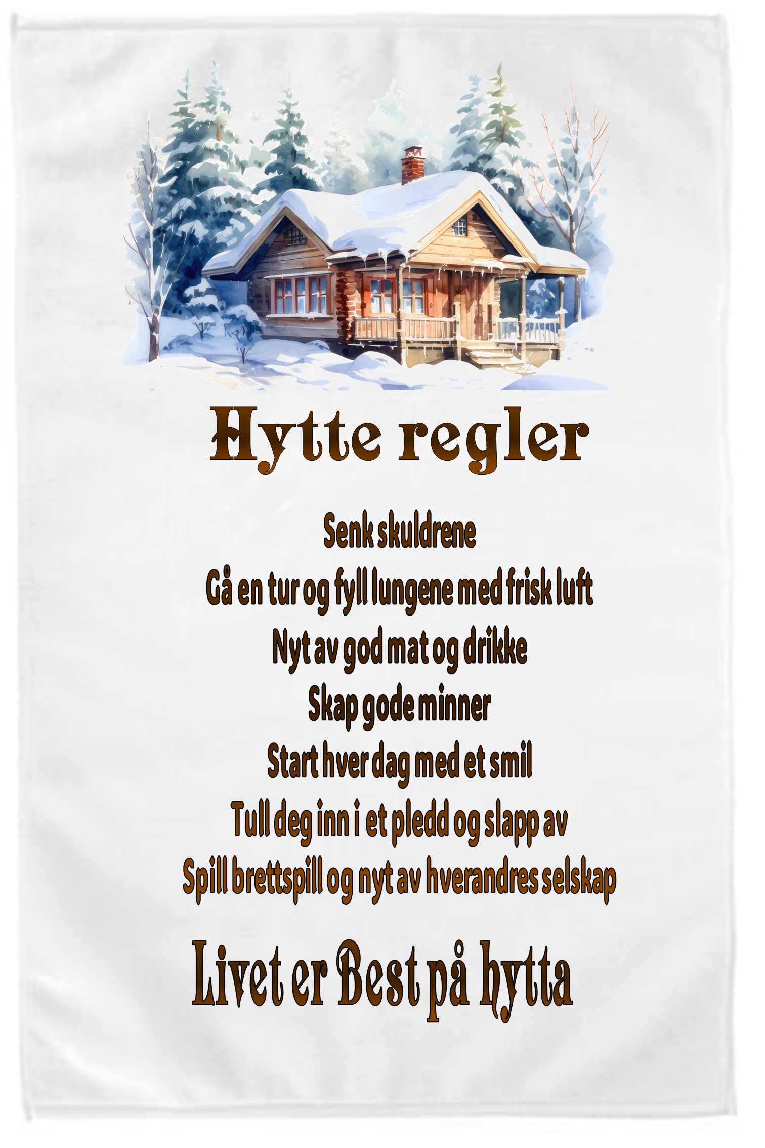 Kjøkkenhåndkle  Hytte 6