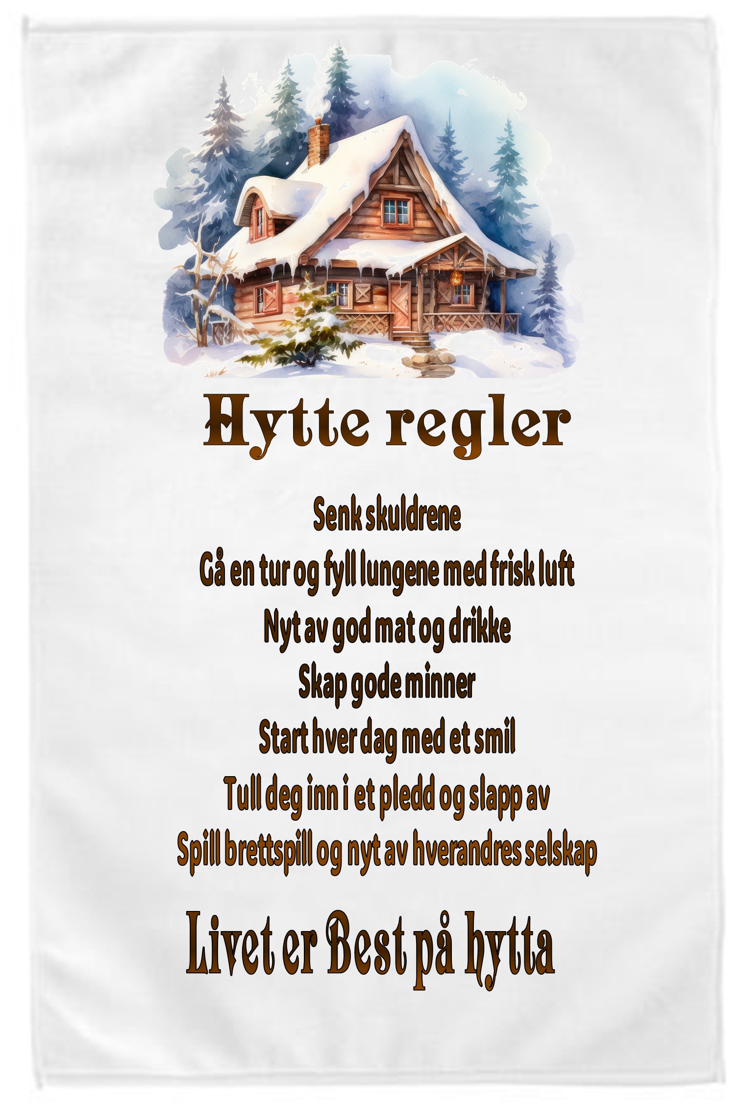 Kjøkkenhåndkle  Hytte 7