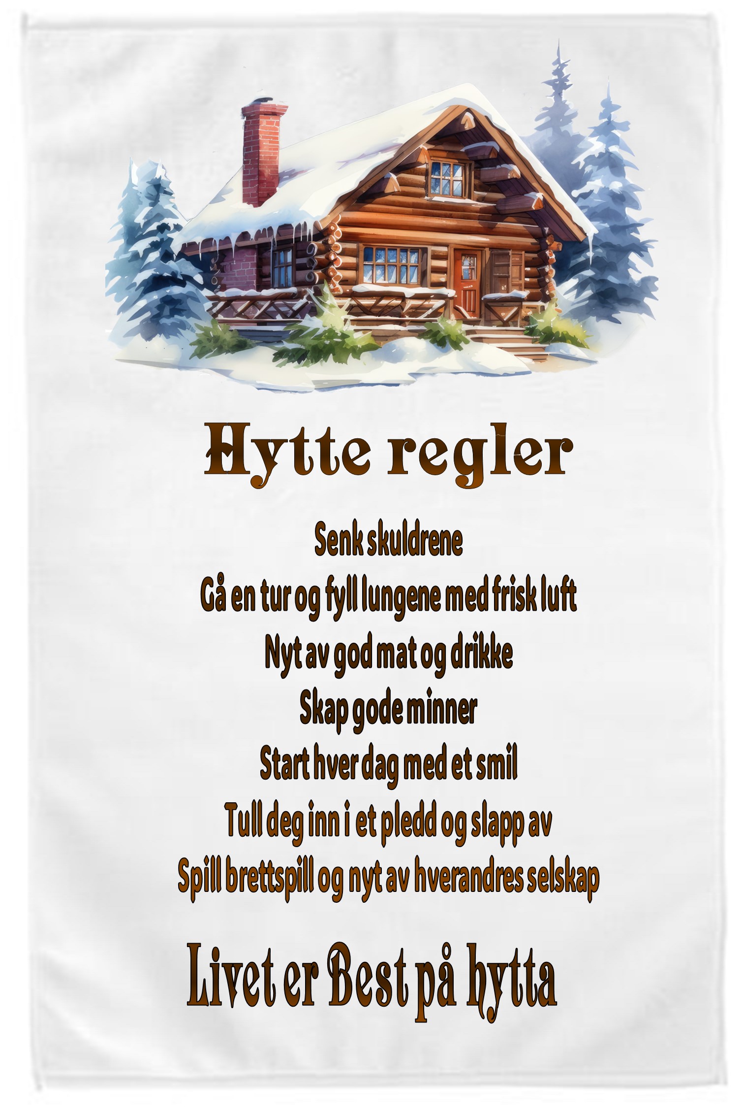 Kjøkkenhåndkle  Hytte 8