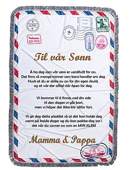 Konvolutt Pledd til vår sønn