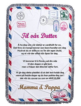 Konvolutt Pledd til vår datter