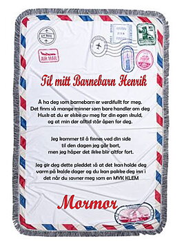 Konvolutt Pledd til barnebarn /mormor