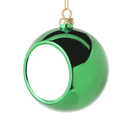 Julekule grønn m/ eget motiv  - 3