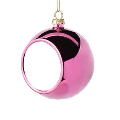 Julekule rosa m/ eget motiv  - 3