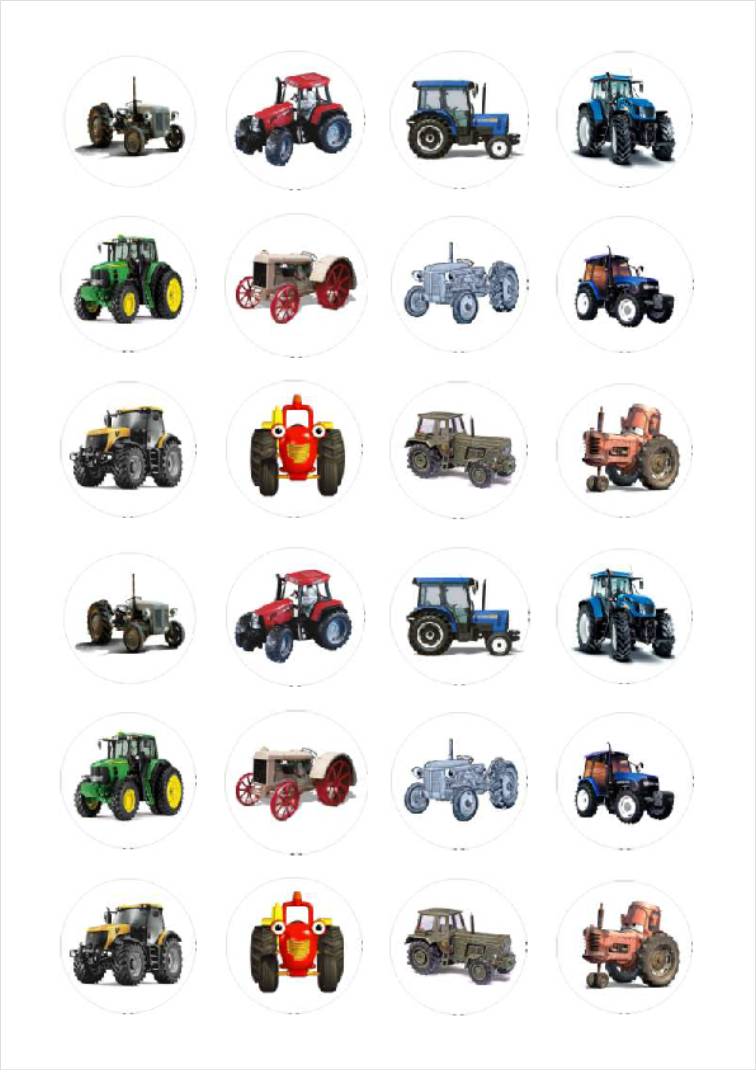 Små cupcaks Traktor 