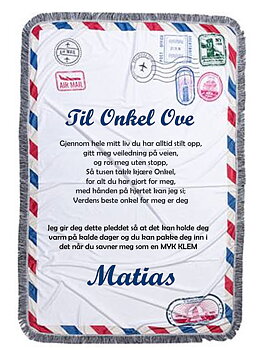 Konvolutt Pledd til onkel