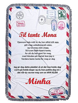 Konvolutt Pledd til tante