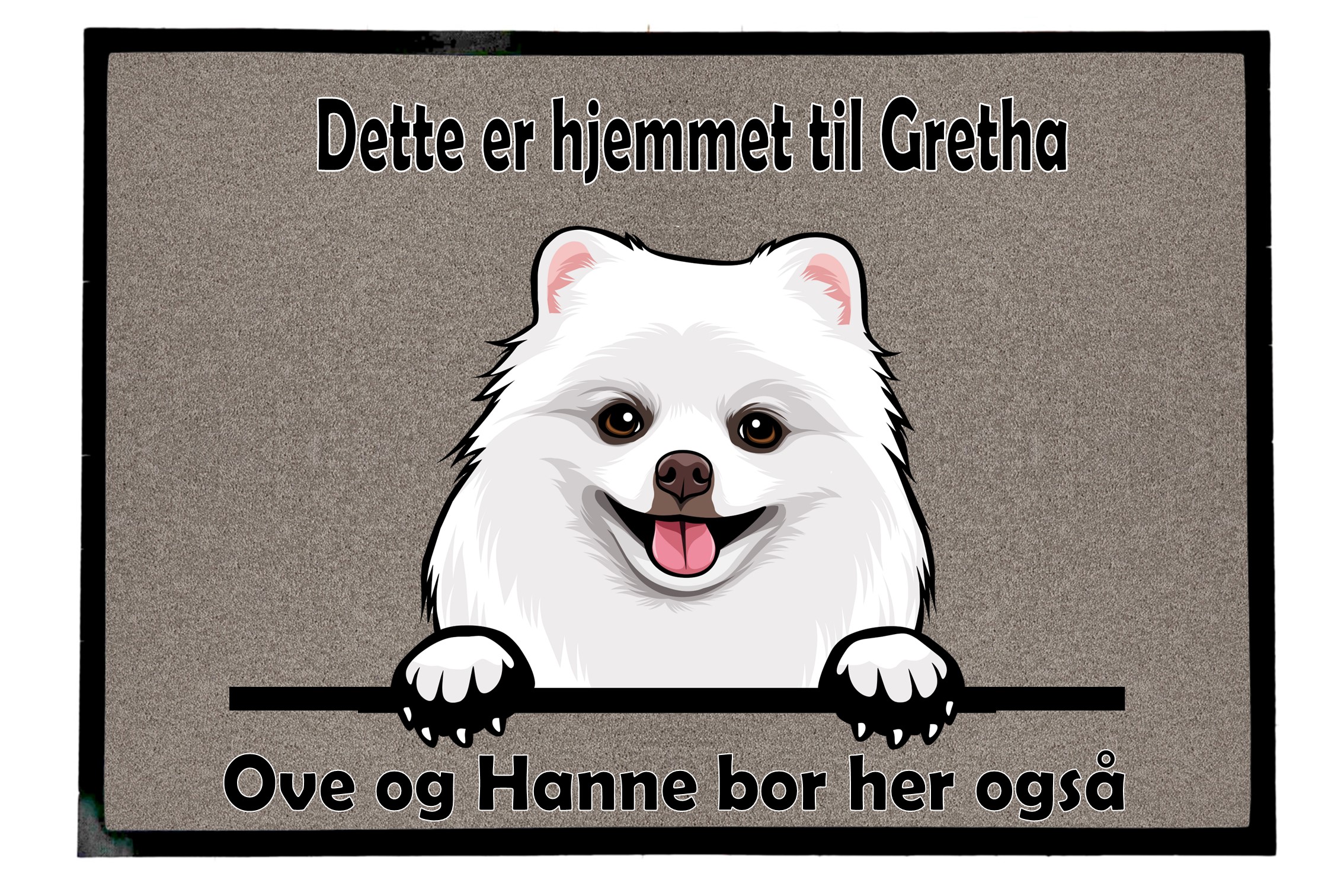 Dørmatte Japans Spetz eller Pomerans 2 